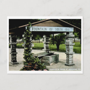Fountain of Youth, St. Augustine, FL Vintage Postkarte