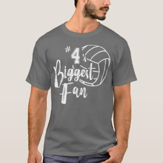 Four 4s Biggest Fan  Volleyball Mom Volleyball Dad T-Shirt