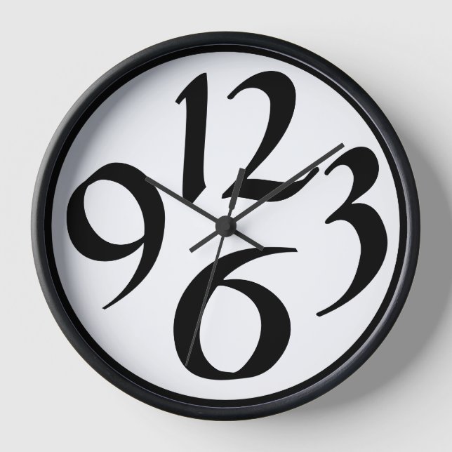 Four big black funky numbers, white uhr (Vorderseite)