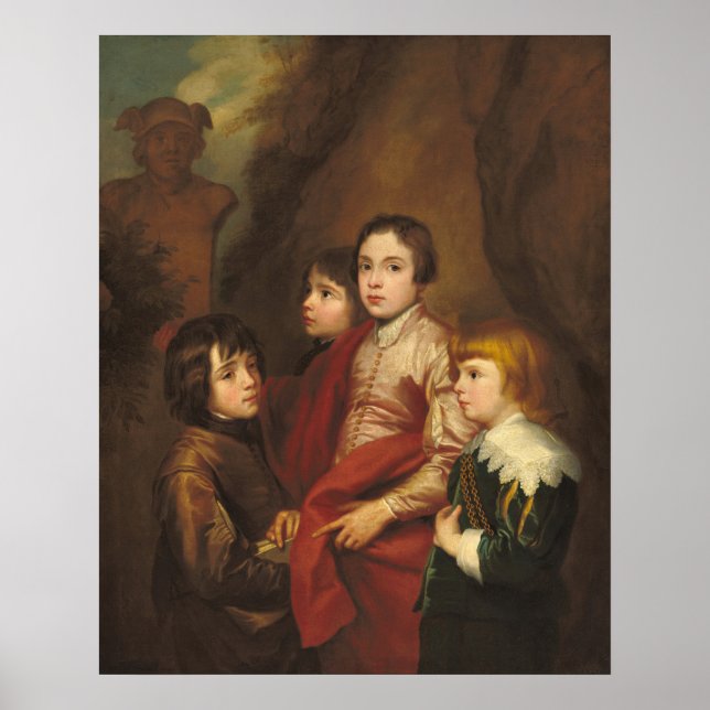 Four Boys - Anthony van Dyck Fine Art Poster (Vorne)