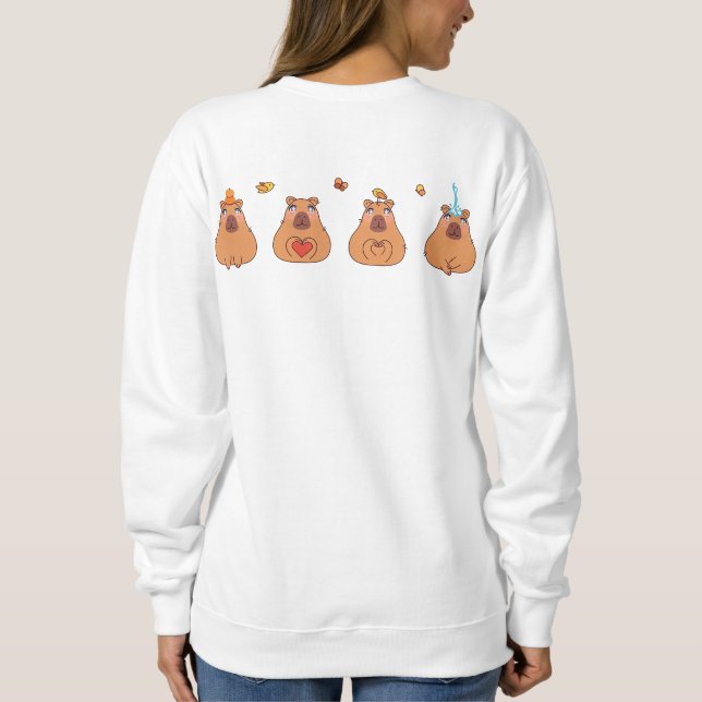 Four Capybara Sisters Sweatshirt (Rückseite)