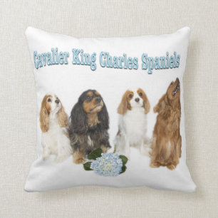 Four Cavalier King Charles Spaniels Pillow Kissen
