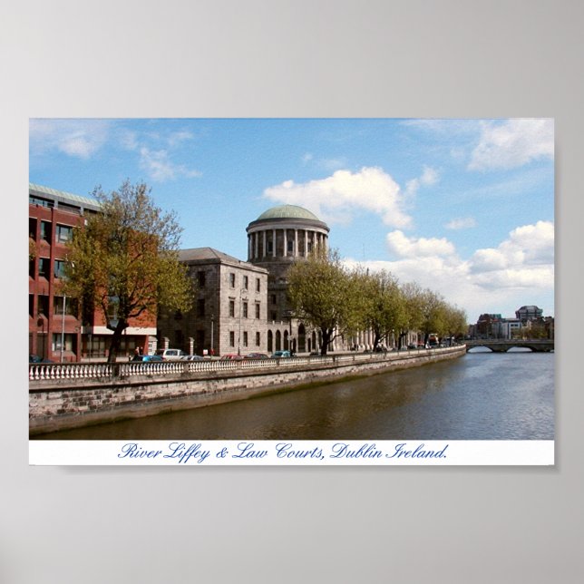 Four Courts & River Liffey, Dublin City Irland Poster (Vorne)