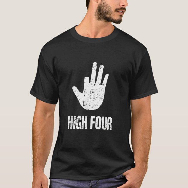 Four     Cut Off Finger     Amputated Missing Fing T-Shirt (Vorderseite)