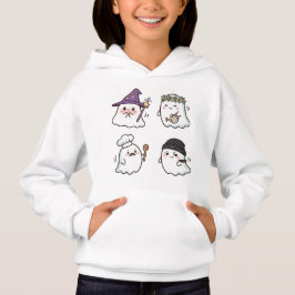 Four Cute Boo Ghosts  – Kawaii Girl Hoodie