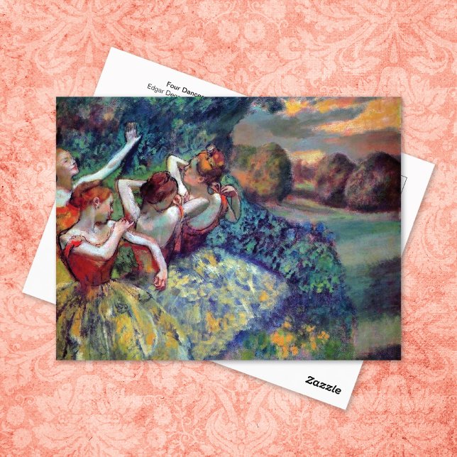 Four Dancers Ballerinas Edgar Degas Postkarte (Von Creator hochgeladen)