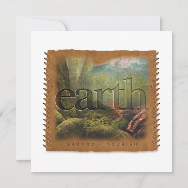 Four Elements - EARTH - Personalized Notecard Mitteilungskarte (Vorderseite)