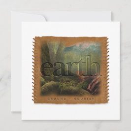 Four Elements - EARTH - Personalized Notecard Mitteilungskarte