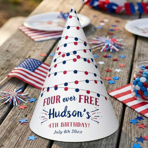 Four Ever Free! 4. Juli 4. Geburtstagsfeier Partyhütchen