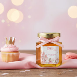 Four Ever Princess Castle Unicorn 4 pink Birthday Quadratischer Aufkleber