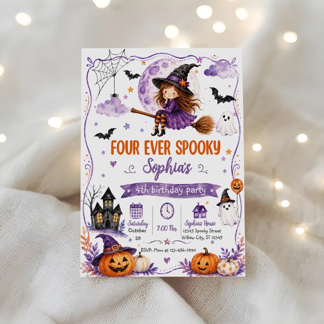 Four Ever Spooky 4. Geburtstag Einladung (Von Creator hochgeladen)