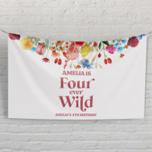 Four Ever Wild Wildflower 4th Birthday Party