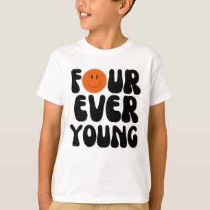 Four Ever Young Jungen Vierter Geburtstag 4. Gebur T-Shirt