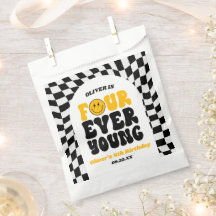 Four Ever Young Retro Fourth 4th Birthday Party
