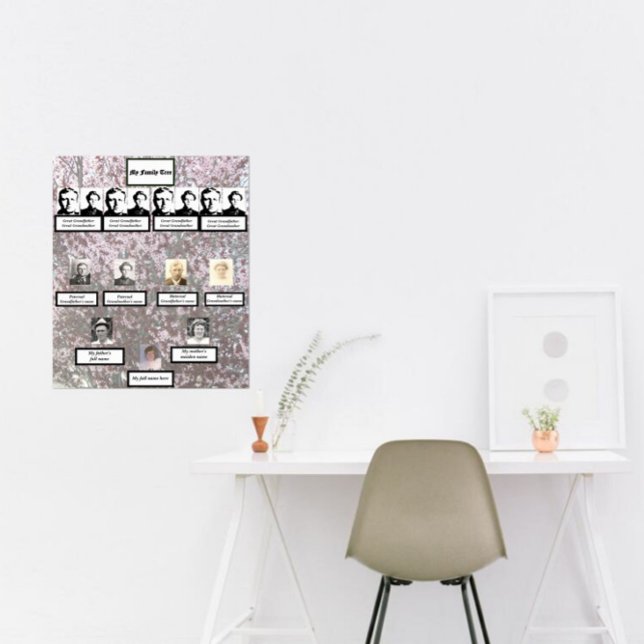 Four Generation Plum Blossom Family Tree Poster (Von Creator hochgeladen)