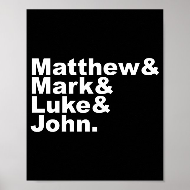 Four Gospels Matthew Mark Luke John Bible  Poster (Vorne)