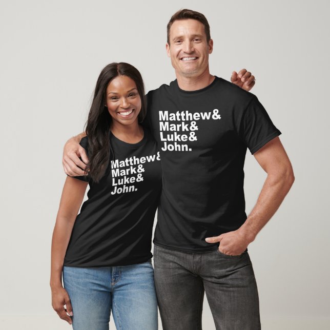 Four Gospels - Matthew & Mark & Luke & John Bible T-Shirt (Unisex)