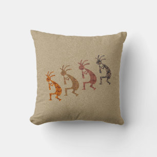 Four Kokopelli Kissen