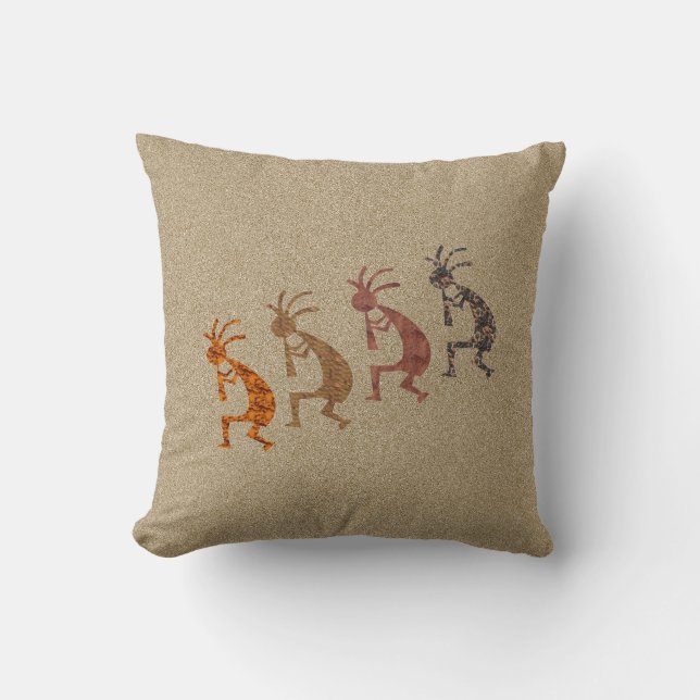 Four Kokopelli Kissen (Vorderseite)