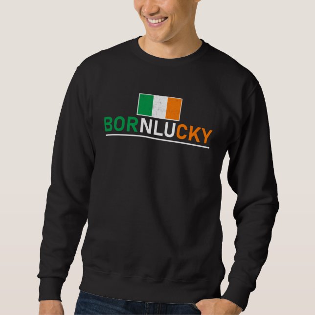 Four Leaf C Lucky St Patrick s Day Sweatshirt (Vorderseite)