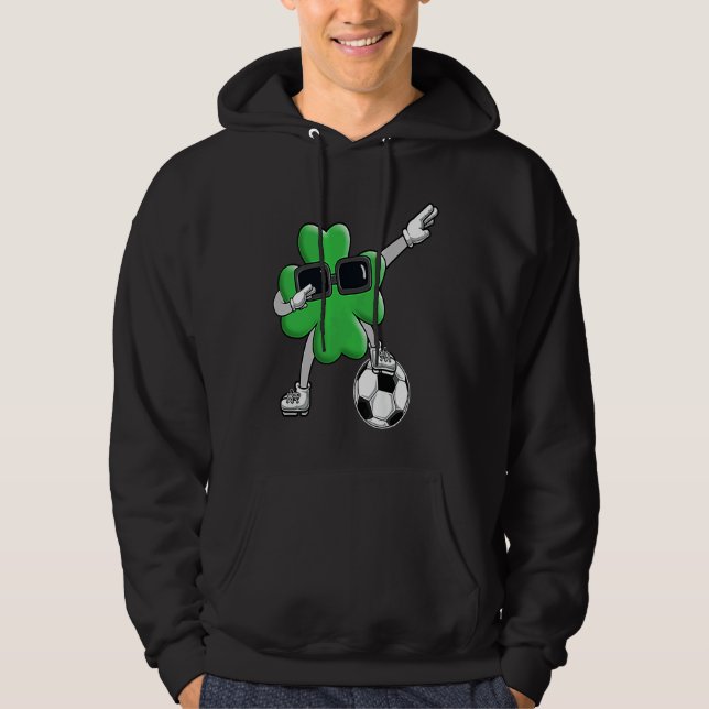 Four Leaf C Soccer Patrick's Day Lucky Day Hoodie (Vorderseite)