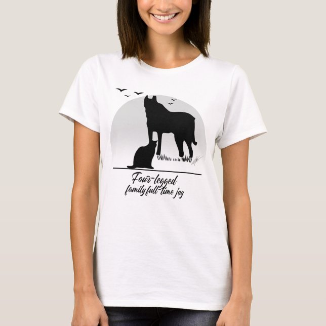 Four-legged family, full-time joy T-Shirt (Vorderseite)