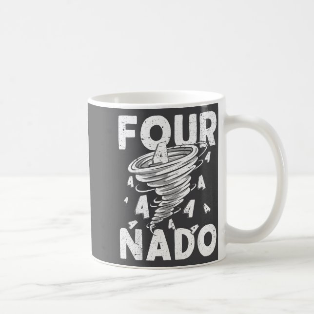 Four Nado Fournado 4th Birthday 4 Years Old  Kaffeetasse (Rechts)