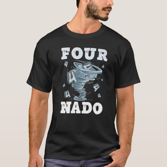 Four Nado Fournado 4th Birthday 4 Years Old Kids B T-Shirt (Vorderseite)
