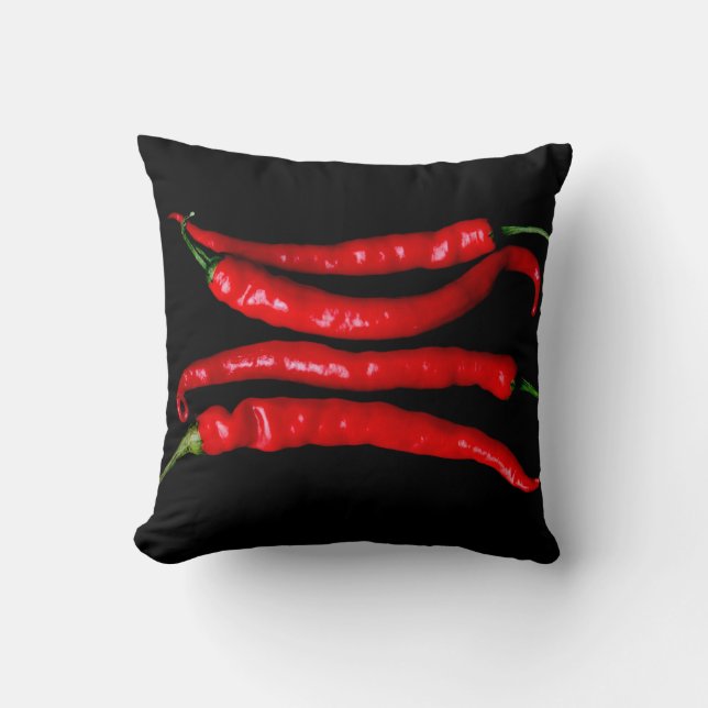 Four Red Chilies tpcna Kissen (Vorderseite)
