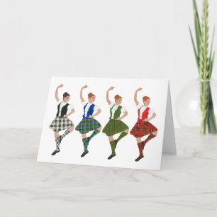 Four Scottish Highland Dancers Karte