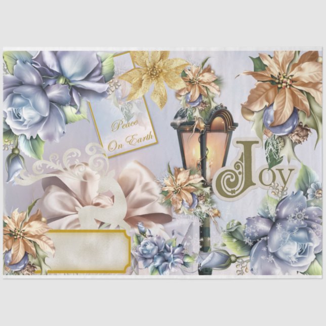 Four Seasons Collage Design Series 4 Seidenpapier (Vorderseite)