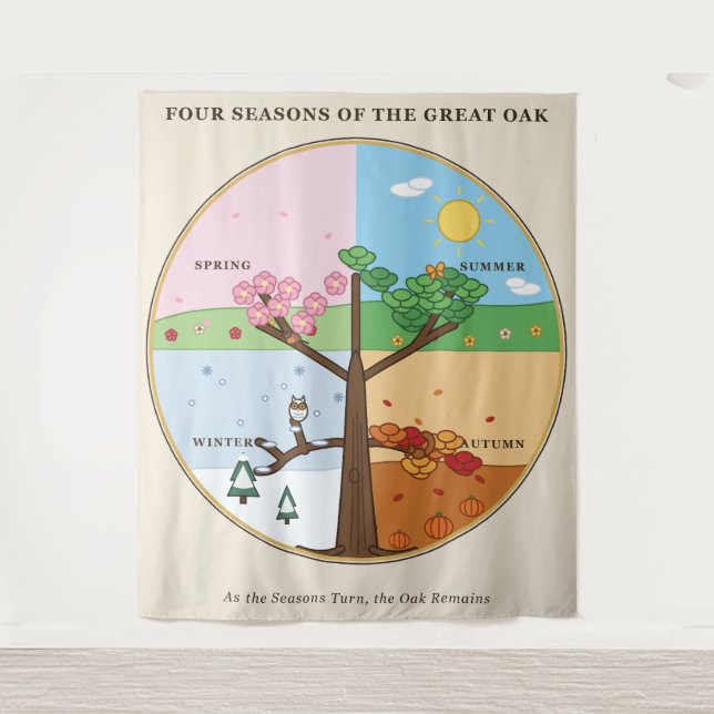 Four Seasons Great Oak Wandteppich (Vorderseite)