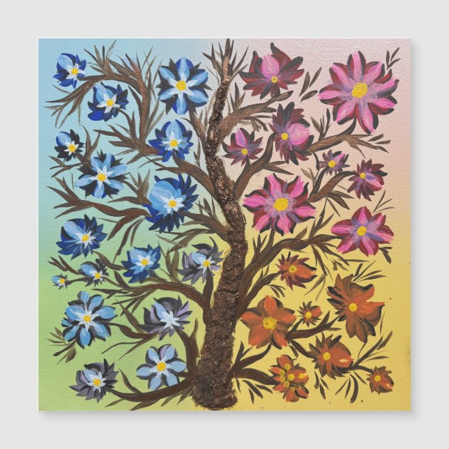 Four Seasons of Color Magnetic Card Magnetkarte (Vorderseite)
