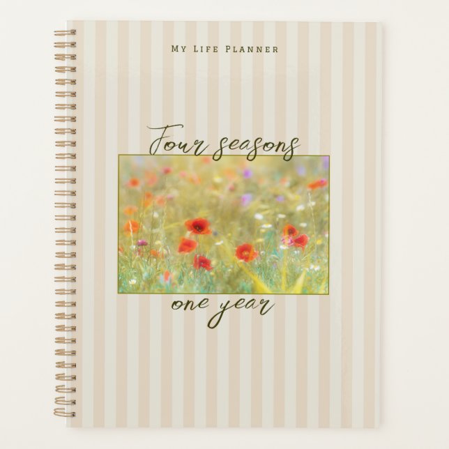 Four Seasons One Year, aesthetic, personalized Planer (Vorderseite)