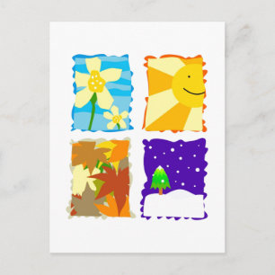 Four Seasons Postkarte