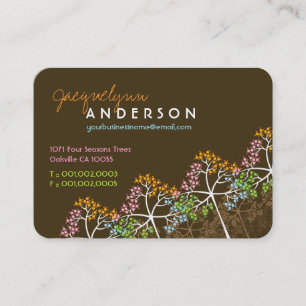 Four Seasons Trees Woodland Nature Business Cards Visitenkarte