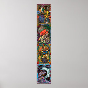 Four Seasons - vertikale Verbundwerkstoffe Poster