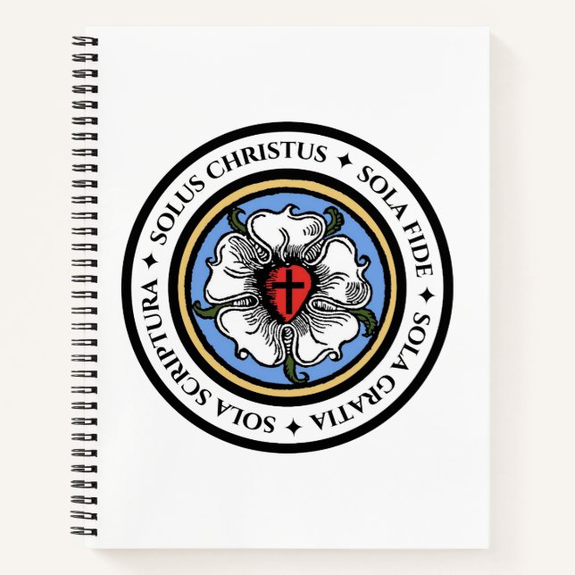 Four Solas Notizbuch (Vorderseite)