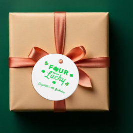 Four Times Lucky 4th Birthday Geschenkanhänger