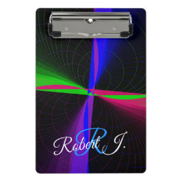 Four-Way Geometric Wave Mini Clipboard Mini Klemmbrett