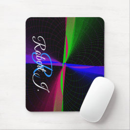 Four-Way Geometric Wave Mouse Pad Mousepad