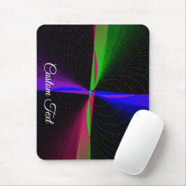 Four-Way Geometric Wave Mouse Pad Mousepad