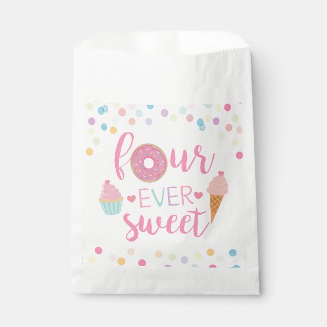 Fourever Sweet Birthday Favor Bags Geschenktütchen (Vorderseite)