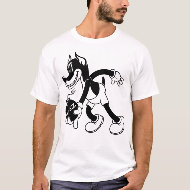 Foureyez - Doberman Toon T-Shirt (Vorderseite)