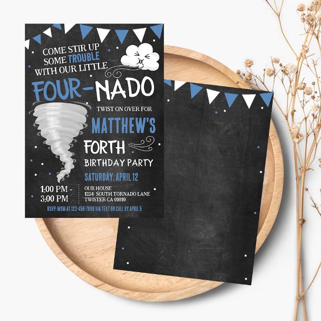 Fournado Birthday Einladung Tornado Twister Party (Von Creator hochgeladen)