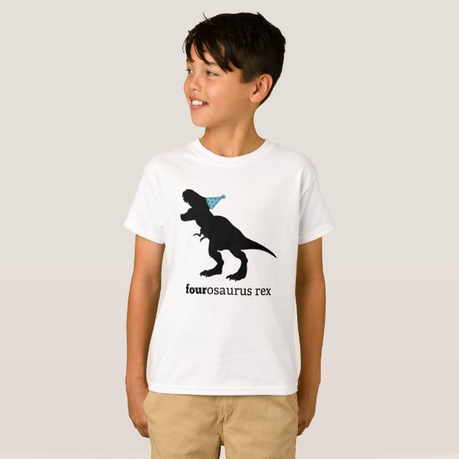 fourosaurus rex Familien-Dinosaurier-Shirt T-Shirt (Vorne ganz)