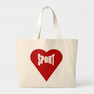 Fourre tout Jumbo  naturel  AMOUR  SPORT  Stoffbeutel
