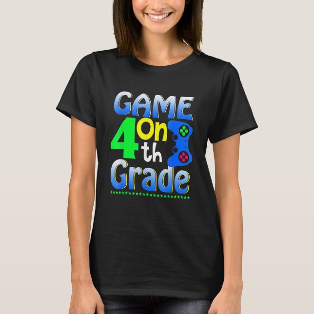 Fourth Grade Back To School Video Gamer Game On 4t T-Shirt (Vorderseite)