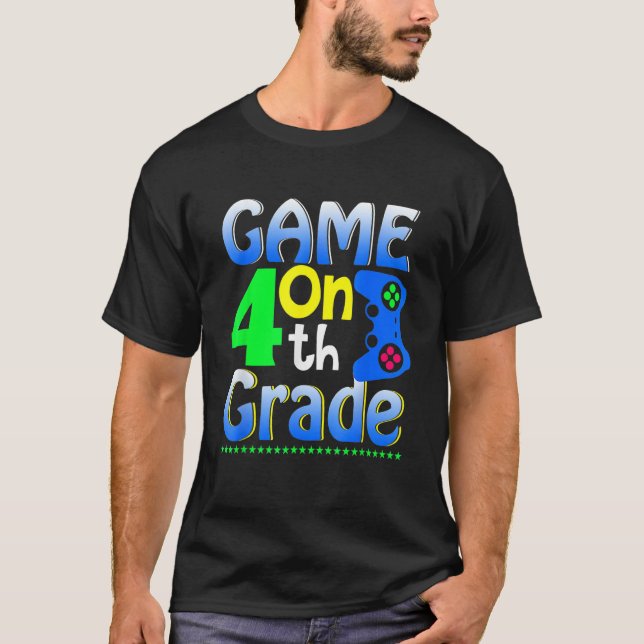 Fourth Grade Back To School Video Gamer Game On 4t T-Shirt (Vorderseite)
