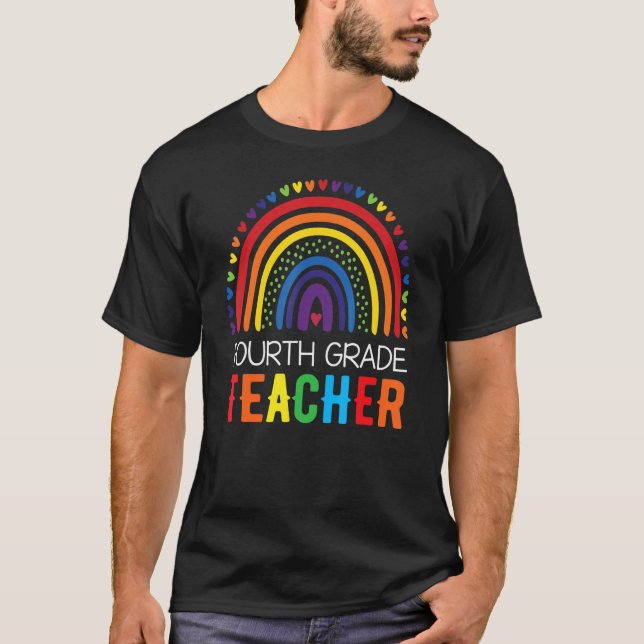 Fourth Grade Rainbow Girls Boys Teacher Team 4th G T-Shirt (Vorderseite)